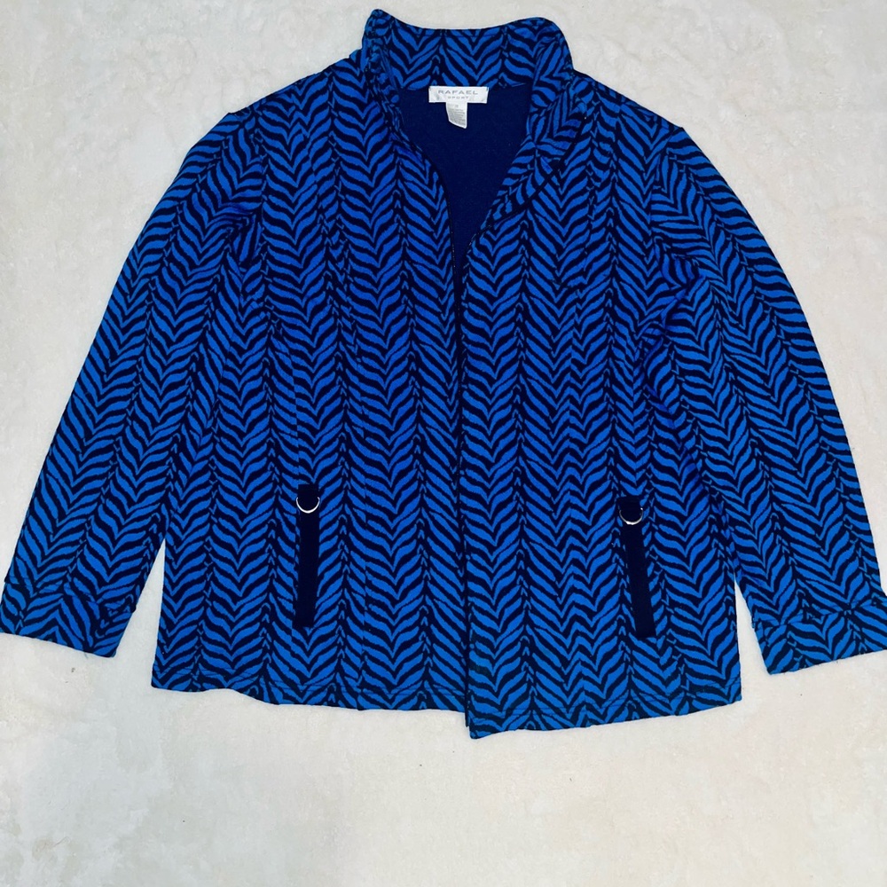 RAFAEL Sport Blue and Black Patterned Blazer